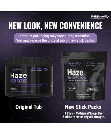 PEscience Haze Sleep Powder, Melatonin-Free, Unflavored, Sleep Support with 5-HTP, Theanine, myo-Inositol and Magnesium, 30 Servings - Buy Online on GoSupps.com