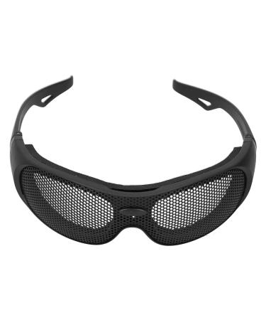 Lwuey Tactical Airsoft glasses metal mesh paintball safety glasses windproof sandpaper sandpaper free iron grille shockproof uv400 breathable for military fans cs game tactical shooting