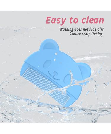 2Pcs Baby Scalp Brush Set - Soft Silicone Bath Brush for Newborns - Blue - Buy Online on GoSupps.com