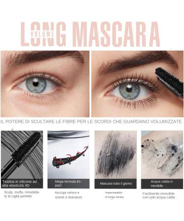Waterproof Mascara Makeup Mascara for Women - False Eyelash Mascara Anti-perspirant Mascara for Natural-Looking Eyelash Makeup Long-Lasting Smudge-Proof - Buy Online on GoSupps.com