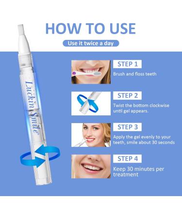 Teeth Whitening Pen Gel Kit - 50+ Uses 35% CP Effective & Painless - Travel Friendly Teeth Whitening (5 Pens - Buy Online on GoSupps.com