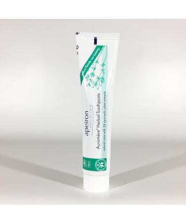 APEIRON Auromere Organic Herbal Toothpaste - Minted Taste Fluoride-Free Vegan 75ml - Buy Online on GoSupps.com