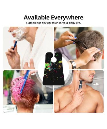Musical Notes Print Beard Bib Apron | Non-Stick Hair Catcher for Men | Perfect Shaving Gifts | One Size Black - Buy Online on GoSupps.com