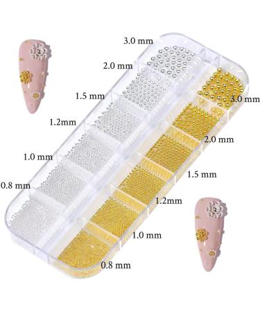 Luxurious Nail Art Pearls - 2 Boxes Mixed Sizes Rhinestones for Women's Nail Decoration - Buy Online on GoSupps.com