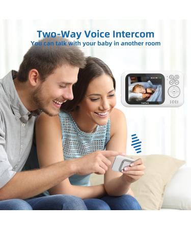 Taktark Baby Monitor with Camera - 3.2 Video Baby Monitor Zoom Intercom Night Vision & Temperature Monitoring | Best Baby Cam for International Shipping - Buy Online on GoSupps.com