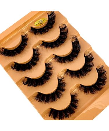 HBZGTLAD Cat Eye Eyelashes - 3D Natural False Lashes D Curl Fluffy & Soft 5 Pairs Manga Lashes for Wispy Eyelash Extension Makeup - Buy Online on GoSupps.com