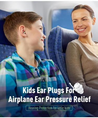 Kids Ear Plugs for Ear Pressure Relief - Soft Reusable Noise Reduction for Flying - 2 Pairs Essential Kids Travel Gear | Jolly Jots - Buy Online on GoSupps.com