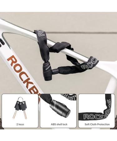Rockbros 95cm Bicycle Chain Lock - High Security Waterproof Cover 2 Keys - Ideal for Bikes Motorcycles E-Bikes - Durable & Reliable - Buy Online on GoSupps.com