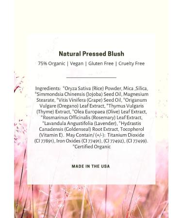 Mom's Secret 100% Natural Organic Vegan Gluten-Free Pressed Blush (Petal) - Cruelty-Free, Made in USA - 0.18 oz - Buy Online on GoSupps.com