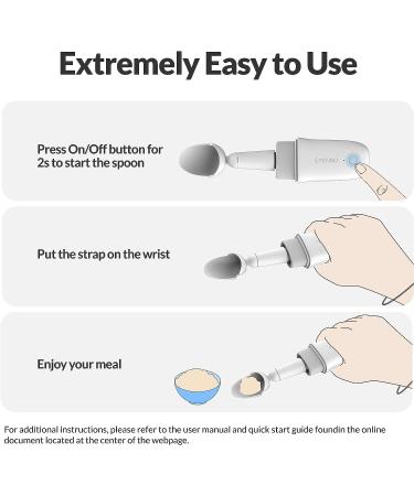 GYENNO Parkinson Spoon - Adaptive Utensil with Active Tremor Assist Technology - Buy Online on GoSupps.com