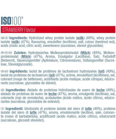 Dymatize ISO 100 Strawberry 900g - Premium Whey Protein Hydrolysate & Isolate Powder | International Shipping - Buy Online on GoSupps.com
