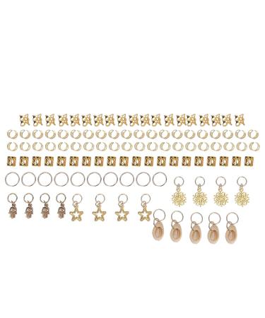 110-Piece Hair Braid Rings Set - DIY Dreadlocks Clips Hoops & Accessories for Stunning Hair Styles - Buy Online on GoSupps.com