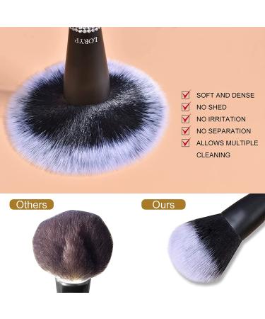 LORYP Glitter Crystal Makeup Brushes Set - 13pcs Bling Rhinestone Matte Black Set for Lady - Buy Online on GoSupps.com