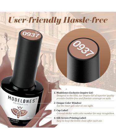 Modelones Gel Nail Polish 12 Pcs Fall Winter Gel Polish Popular Neutral Nude Brown Gel Nail Kit Collection for Nail Art Salon Classic Collection Gift for Women Brown Nude - Buy Online on GoSupps.com