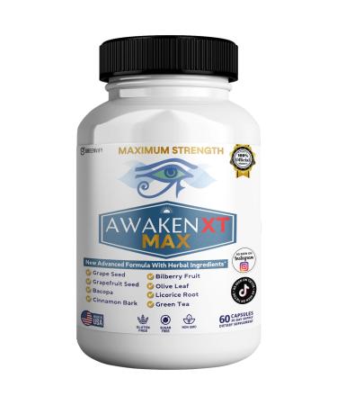 GREENVIFY Awaken XT Max Nootropic Supplement 60 Capsules with Vitamins & Herbal Blend 30 Day Supply (1)