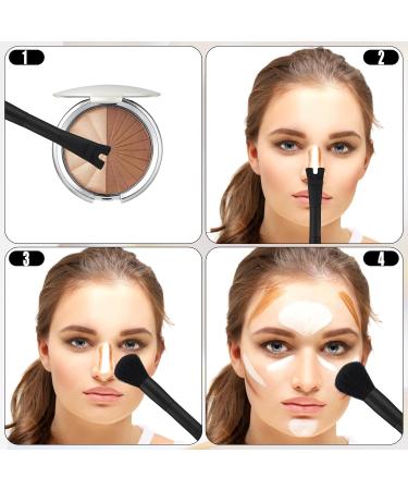 Nose Makeup Brush - U-Shaped Double Ended Contour Brush for Precise Blush & Highlight | 2-in-1 Puffy Makeup Tool for Beginners & Professionals | All Black - Buy Online on GoSupps.com