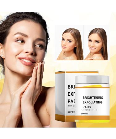 55 Turmeric Kojic Acid Pads Turmeric Cleansing Pads Turmeric Cleansing Pads Turmeric Face Scrub Pads Help Balance Oil Water Skin with 2 Wristbands - Buy Online on GoSupps.com