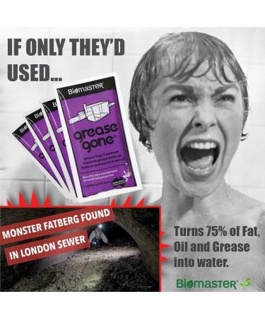 Grease Gone Grease Trap Cleaner - Dissolves Fat Oil & Grease Reduces Odors - 2 Soluble Sachets for Effective Treatment - Buy Online on GoSupps.com