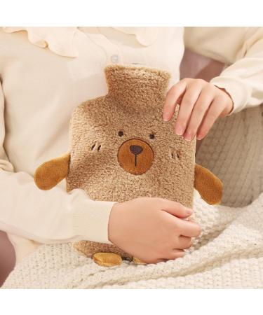 Portable Heat Bottle with Soft Cover - 1L Warm Water Bottle for Kids & Adults | Fluffy Bed Bottle - Buy Online on GoSupps.com