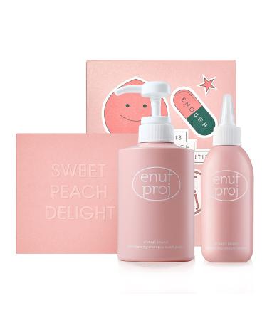 ENOUGH PROJECT Sweet Peach Gift Set, Shampoo 14.6 FL OZ and Vinegar treatment 6.8 FL OZ, PH 5.5 Balanced Shampoo for Healthier Looking Hair, with AP’s Exclusive Ingredient and Technology