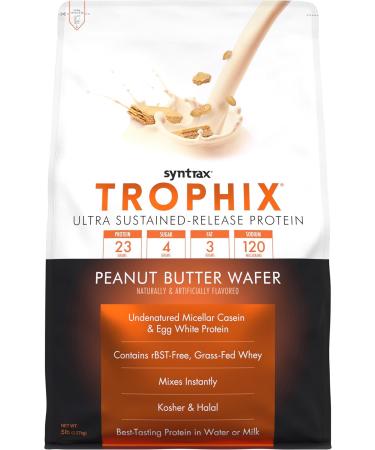 Buy Syntrax Nutrition Trophix Protein Powder - Ultra Sustained-Release with Real Peanut Butter Wafer Pieces - 5 lbs for Optimal Performance & Flavor - Buy Online on GoSupps.com