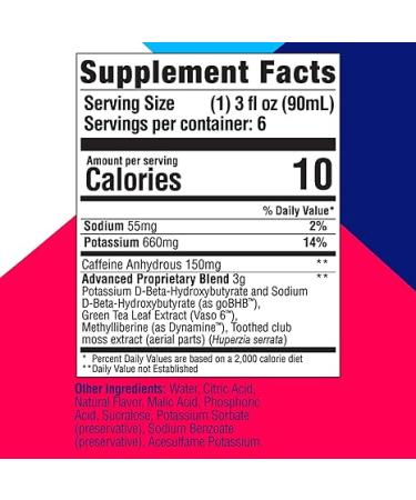 Keto Energy Shots - Exogenous Ketones Pre workout Energy Drink - 6 Pack with D BHB  Natural Caffeine  and Nootropic Blend - Rainbow Flavor by Real Ketones - Buy Online on GoSupps.com
