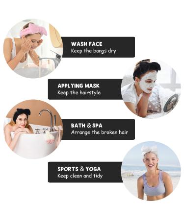 SINLAND Cute Hair Bands Spa Headband for Women 3Pack - Assorted Colors - Buy Online on GoSupps.com