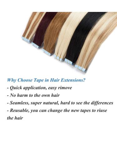 SEGO TAPE Extensions | 100% Remy Human Hair | 20 PCS Medium Brown/Honeyblond #4P27 | 22 (55cm) | Real Hair Adhesive Tape - Buy Online on GoSupps.com