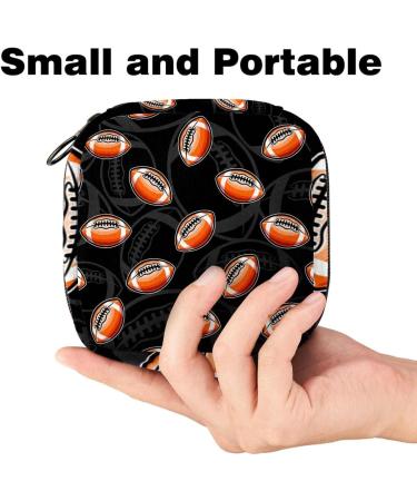 Portable Men's & Women's Tie Storage Bag | American Football Rugby Balls | Compact Menstrual Pad & Cup Pocket with Zip for Teens & Girls - Buy Online on GoSupps.com