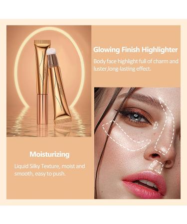 DAGEDA Shimmer Liquid Highlighter Stick - Waterproof Face & Body Makeup (#04 Light Pink) - Buy Online on GoSupps.com