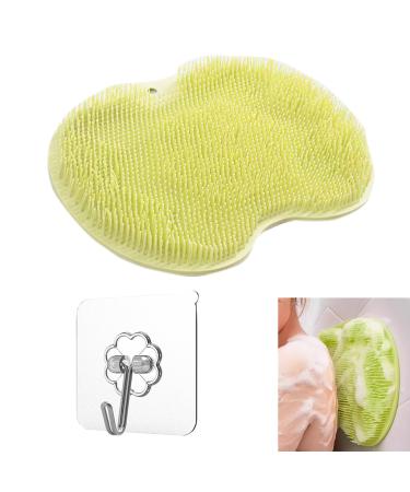 EulaPgoe shower scrubber foot scrubber for shower shower footmuff scrubber back cleaner massage mat with non -slip suction cups comes with hooks
