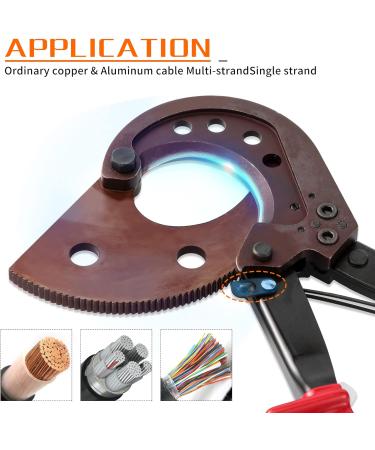 Dechengbao HS520A Heavy Duty Ratchet Cable Cutter for Aluminum Copper Cables up to 400mm - Buy Online on GoSupps.com