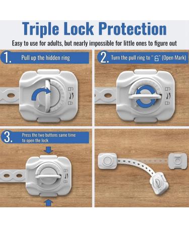 KP's Baby Safety Kit - 26 Pack Child Proofing Set with Cabinet Locks, Outlet Covers, Corner Protectors - Includes Bonus Adhesives (Black) - Buy Online on GoSupps.com