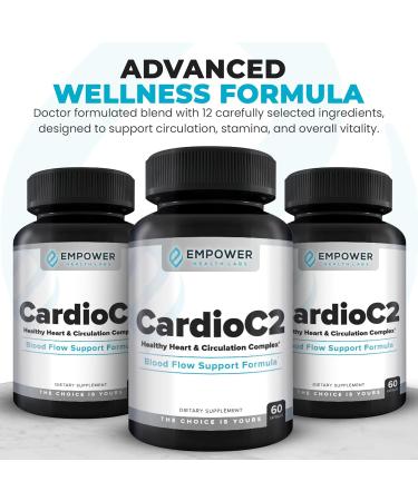 CardioC2 Circulation & Energy Support Doctor-Formulated Blend with Beet Root Black Garlic Hawthorn & CoQ10 Supports Healthy Blood Flow Energy & Clarity 60 Capsules - Buy Online on GoSupps.com