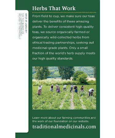 Organic Chamomile Herbal Tea - Caffeine Free | Traditional Medicinals - 16 Wrapped Bags - Buy Online on GoSupps.com