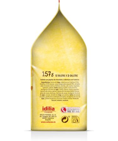  Cola Cao ColaCao Biscuit natural cocoa bath with chocolate chips - 5 packs of 3 units - 157 g - Buy Online on GoSupps.com