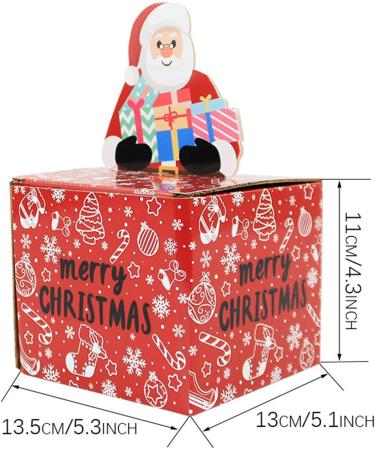 Christmas Cash Boxes | Paper Holiday Currency Holder Box - Holiday Candy Holder Package Box with 30 Storage Bags Red - Buy Online on GoSupps.com