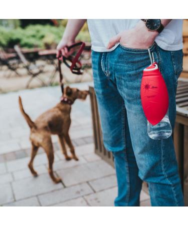 HUNTER 550ml Outdoor Drinking Bottle with Silicone Bowl - Red | International Shipping Available - Buy Online on GoSupps.com