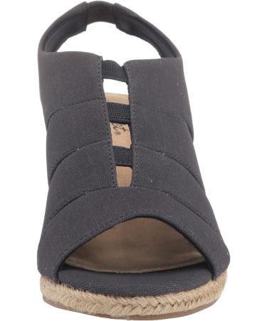 Easy Street Women's Aziza Wedge Sandal - Navy Linen Print - Size 11 - Comfortable and Stylish - Buy Online on GoSupps.com