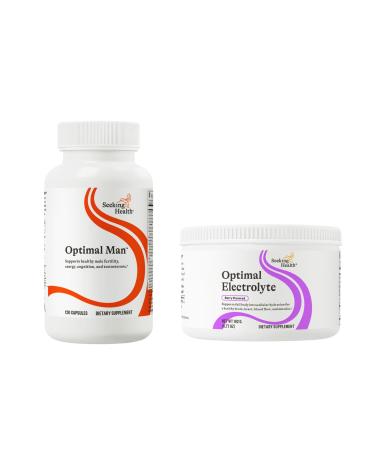 Optimal Man Multivitamin & Optimal Electrolyte: Men s Fertility & Daily Nutrition + Electrolyte Powder for Energy & Digestion Berry (30/30 Servings)