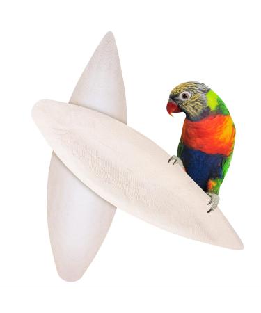 QINREN 2Pcs Birds Toys Parrots Chew Toys Big Size Cuttlefish Bone Cage Birds Molar Toy for Parrots Birds Reptiles Snails Tortoises 19CM