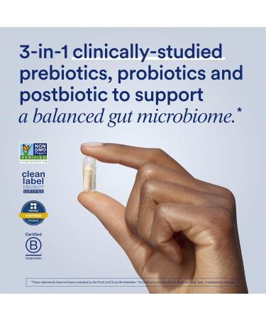 Ritual Synbiotic+ 30 Vegan Capsules - 3-in-1 Formula for Gut Health, Bloat & Immune Support - Clinically-Studied Postbiotic Prebiotic Probiotic - Buy Online on GoSupps.com