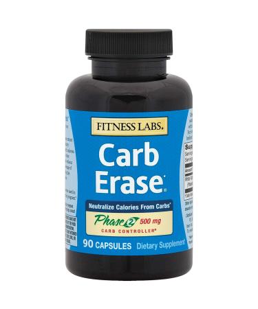 Fitness Labs Carb Erase Diet with 500 mg Phase 2 White Kidney Bean Extract 90 Capsules