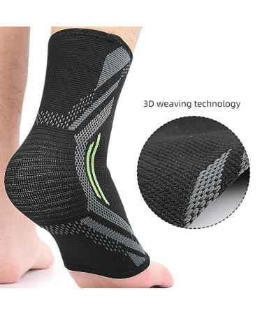 Ankle Support Set - 2 Piece Compression Sleeves for Plantar Fasciitis | Fitness XL (Up to 176.4lb) - International Shipping Available - Buy Online on GoSupps.com
