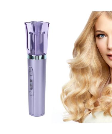 Automatic Hair Curler Rotating Curling Iron with 6 Gears Heat Settings USB Cordless Intelligent Ceramic Hair Curling Iron Wand with LCD Display for Styling Hair