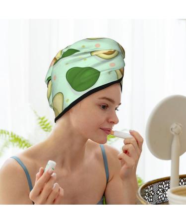 Soft Super Absorbent Avocado Microfiber Hair Towel Wrap for Women - Quick Dry Coral Velvet for Long Curly & Thick Hair - Buy Online on GoSupps.com