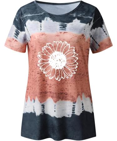 Women's T-Shirt Summer Women's Blouse Short Sleeve Floral Print T-Shirt Clothing Woman Basic Shirt Pullover Crew Neck Clothes T-Shirt Tops Casual Plain Tops Women's Blouse Black M - Buy Online on GoSupps.com