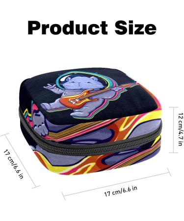Shop Stylish Women's Storage Pockets & Sustainable Period Kits - Guitar Pattern | Eco-Friendly Feminine Product Bag - Buy Online on GoSupps.com