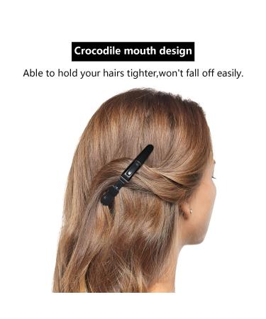 24 Compartment Hair Clamps - Professional Plastic Crocodile Clips for Hairdressers | Haircut Stencils & Accessories (Black) - Buy Online on GoSupps.com