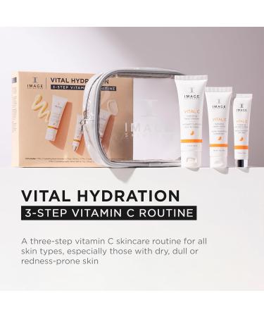 IMAGE Skincare Vital Hydration 3-Step Vitamin C Routine | Anti-Aging Hyaluronic Acid For Dry & Dull Skin | 3 Piece Set - International Shipping - Buy Online on GoSupps.com